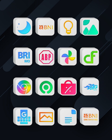 Run android online APK Cubic Light - 3D Icon Pack from MyAndroid or emulate Cubic Light - 3D Icon Pack using MyAndroid