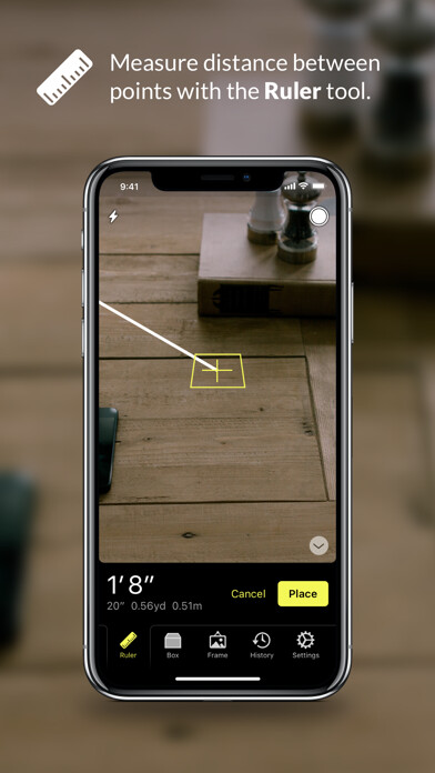 Emulate iPhone app Cubit — AR Ruler Toolkit using MyAndroid