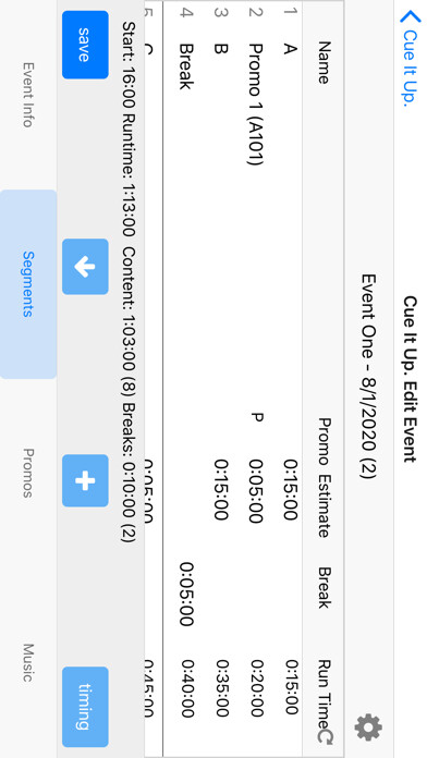 Emulate iPhone app Cue it Up. using MyAndroid