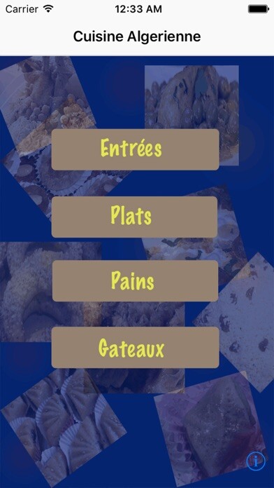 Emulate iPhone app Cuisine.Algérienne using MyAndroid