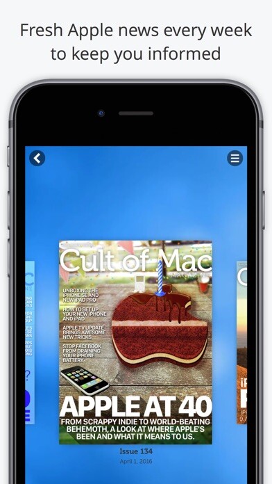 Emulate iPhone app Cult of Mac Magazine using MyAndroid