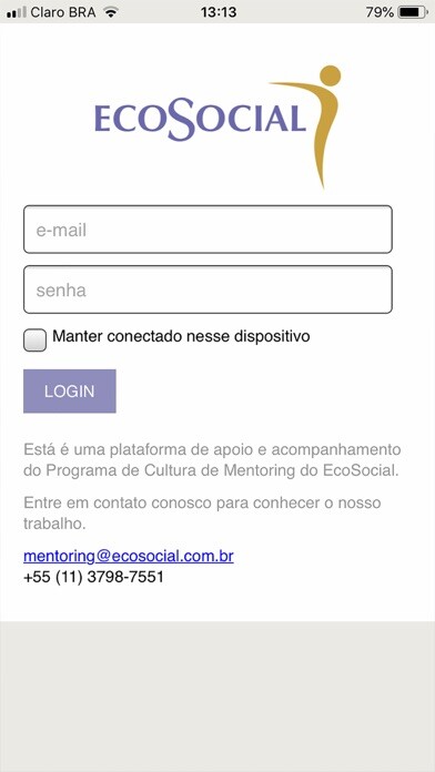 Emulate iPhone app Cultura de Mentoring using MyAndroid