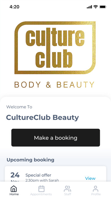 Emulate iPhone app CultureClub Beauty using MyAndroid