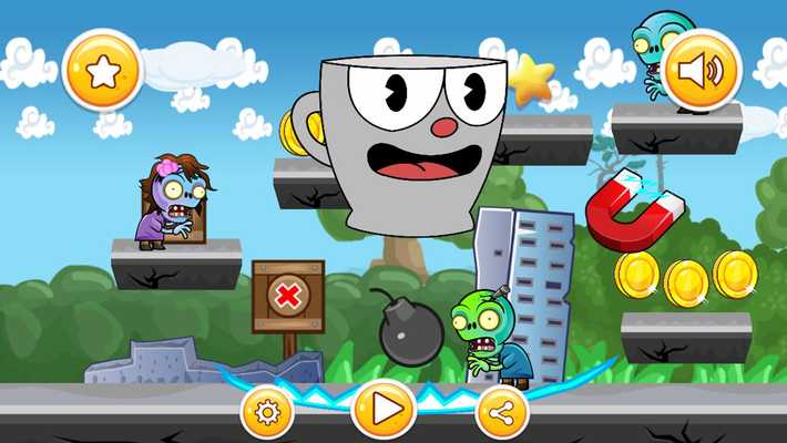Emulate Android APK Cup Head zombies attack Emulate Android APK Cup Head zombies attack