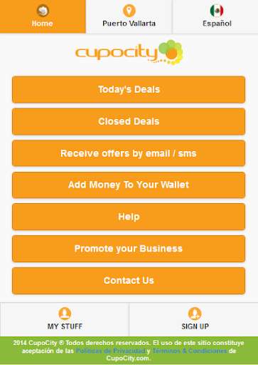 Run android online APK Cupocity from MyAndroid or emulate Cupocity using MyAndroid