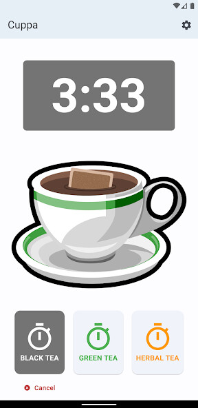 Emulate iPhone app Cuppa - Tea Timer using MyAndroid Emulate iPhone app Cuppa - Tea Timer using MyAndroid
