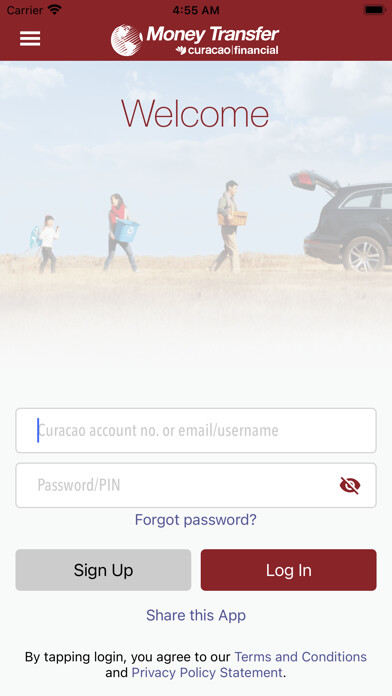 Emulate iPhone app Curacao Money Transfer using MyAndroid Emulate iPhone app Curacao Money Transfer using MyAndroid