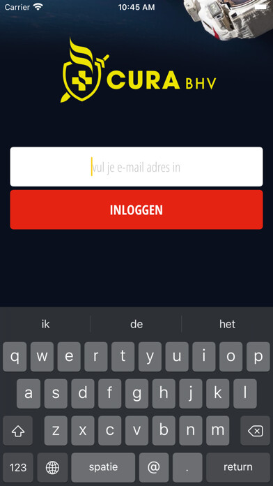 Emulate iPhone app CURA Cursisten App using MyAndroid