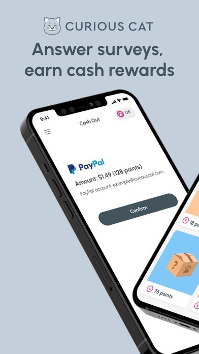 Emulate iPhone app Curious Cat: Paid Surveys using MyAndroid