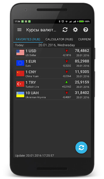 Run android online APK Currency rates (Mini) from MyAndroid or emulate Currency rates (Mini) using MyAndroid