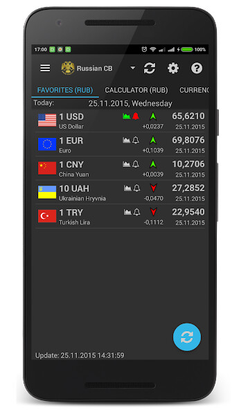 Run android online APK Currency rates (Pro) from MyAndroid or emulate Currency rates (Pro) using MyAndroid