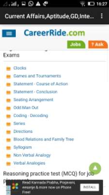Emulate Android APK Current Affairs,Aptitude,GD,Interview Tips