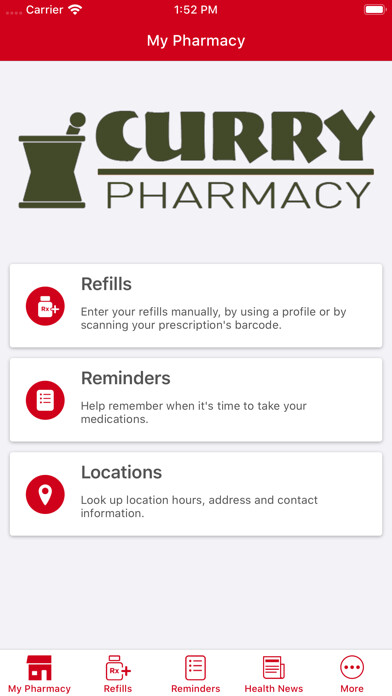 Emulate iPhone app Curry Pharmacy using MyAndroid