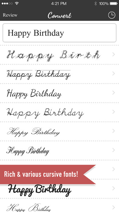 Emulate iPhone app Cursive Converter using MyAndroid Emulate iPhone app Cursive Converter using MyAndroid