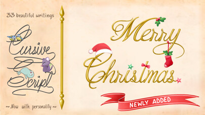 Emulate iPhone app Cursive Script Stickers using MyAndroid Emulate iPhone app Cursive Script Stickers using MyAndroid
