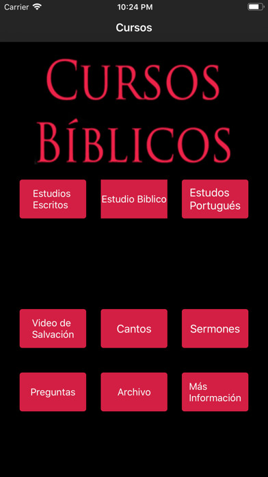 Emulate iPhone app Cursos Bíblicos using MyAndroid Emulate iPhone app Cursos Bíblicos using MyAndroid