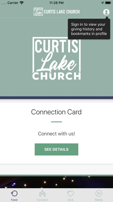 Emulate iPhone app Curtis Lake Church using MyAndroid