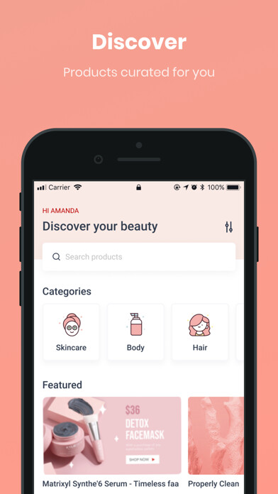 Emulate iPhone app Curu - Beauty Product Reviews using MyAndroid