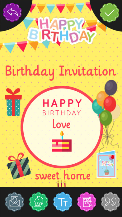 Emulate iPhone app Custom Birthday Invitation Card maker using MyAndroid Emulate iPhone app Custom Birthday Invitation Card maker using MyAndroid