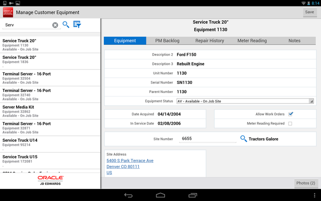Emulate Android APK Customer Equipment - JDE E1