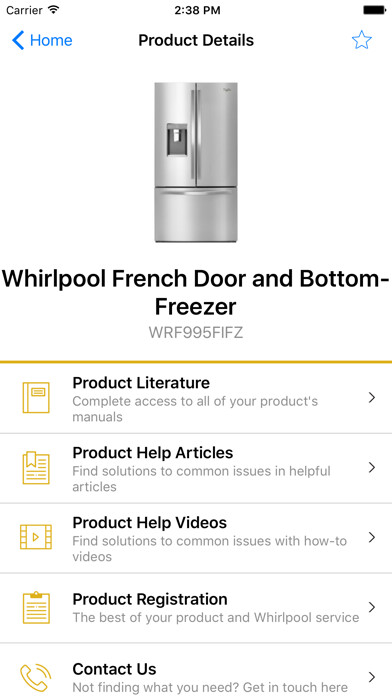 Emulate iPhone app Customer Service by Whirlpool® using MyAndroid