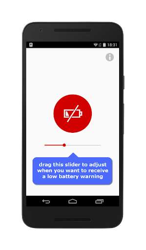 Run android online APK Custom Low Battery Alert from MyAndroid or emulate Custom Low Battery Alert using MyAndroid