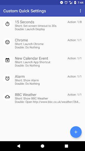 Run android online APK Custom Quick Settings from MyAndroid or emulate Custom Quick Settings using MyAndroid