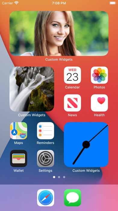 Emulate iPhone app Custom Widgets - Photo & Text using MyAndroid
