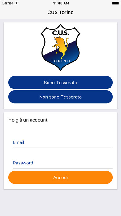 Emulate iPhone app CUS Torino using MyAndroid