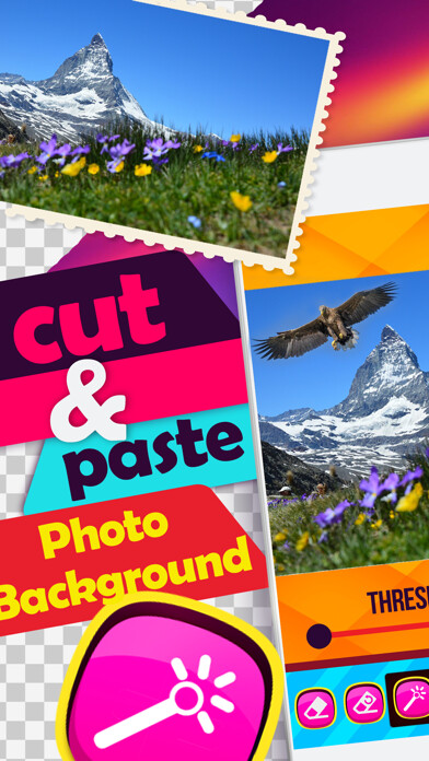 Emulate iPhone app Cut and Paste Photo Background Eraser & Pic Editor using MyAndroid