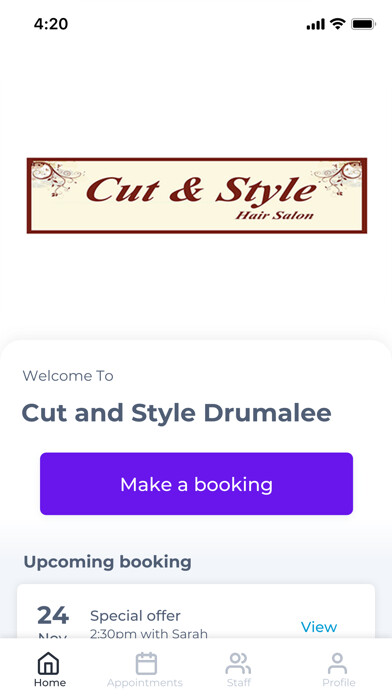 Emulate iPhone app Cut and Style Drumalee using MyAndroid Emulate iPhone app Cut and Style Drumalee using MyAndroid