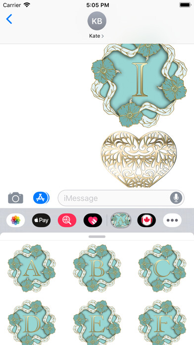 Emulate iPhone app Cute Alphabet Stickers using MyAndroid