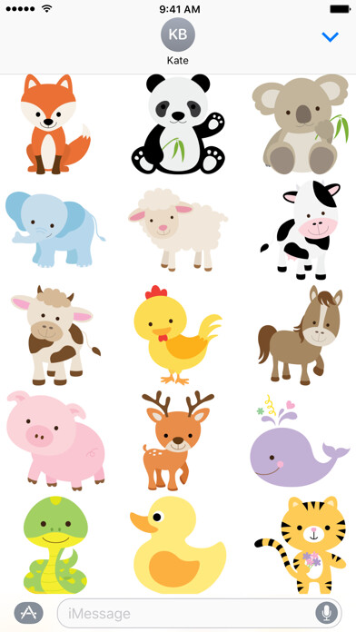 Emulate iPhone app Cute Animal Friends Stickers using MyAndroid Emulate iPhone app Cute Animal Friends Stickers using MyAndroid