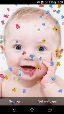 Emulate Android APK Cute Baby 3d Live Wallpaper