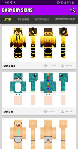 Run android online APK Cute Baby Boys Skins from MyAndroid or emulate Cute Baby Boys Skins using MyAndroid