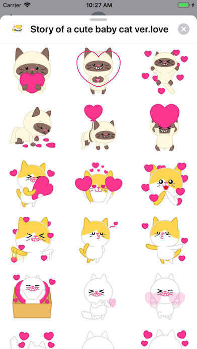 Emulate iPhone app Cute baby cat ver.love using MyAndroid
