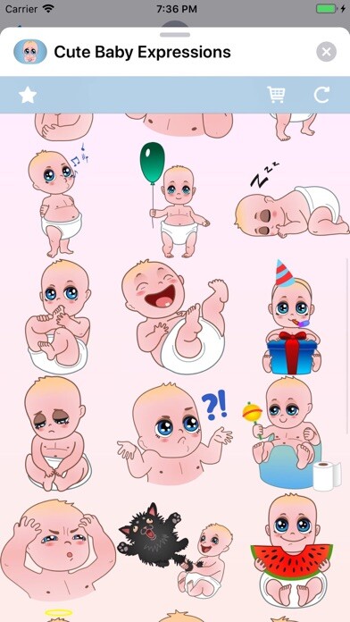 Emulate iPhone app Cute Baby Expressions using MyAndroid