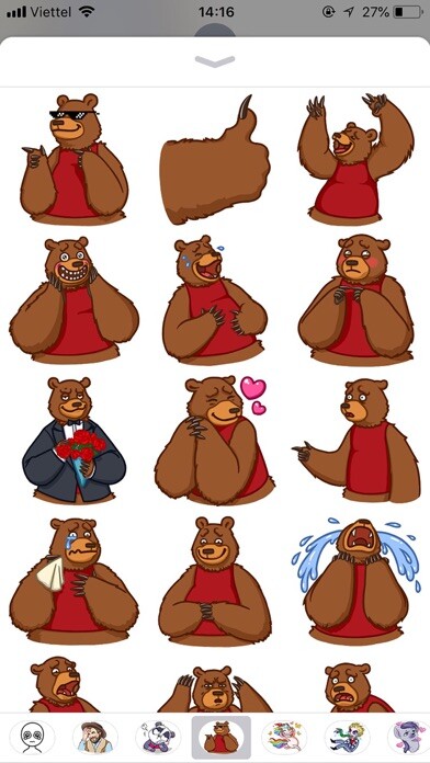 Emulate iPhone app Cute Bear Pun Funny Stickers using MyAndroid Emulate iPhone app Cute Bear Pun Funny Stickers using MyAndroid
