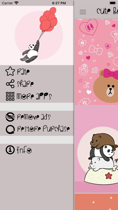 Emulate iPhone app Cute Bear Wallpapers HD using MyAndroid