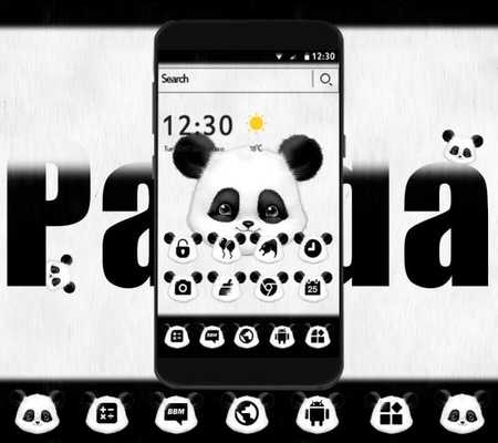 Emulate Android APK Cute Black and White Panda Theme Emulate Android APK Cute Black and White Panda Theme