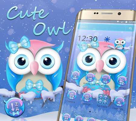 Emulate Android APK Cute Bowknot Owl Theme