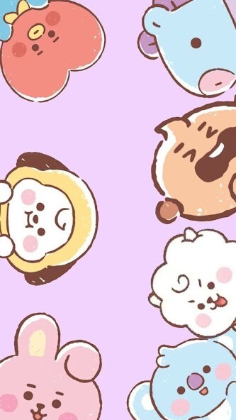 Run android online APK Cute BT21 wallpapers 2K22 from MyAndroid or emulate Cute BT21 wallpapers 2K22 using MyAndroid
