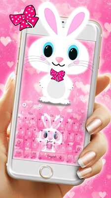 Emulate Android APK Cute Bunny Pink Rabbit Keyboard Theme