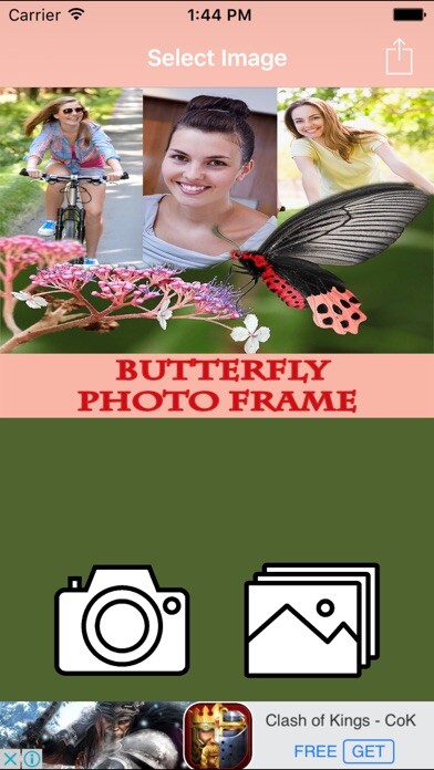 Emulate iPhone app Cute Butterfly Photo Frame And Pic Collage using MyAndroid Emulate iPhone app Cute Butterfly Photo Frame And Pic Collage using MyAndroid
