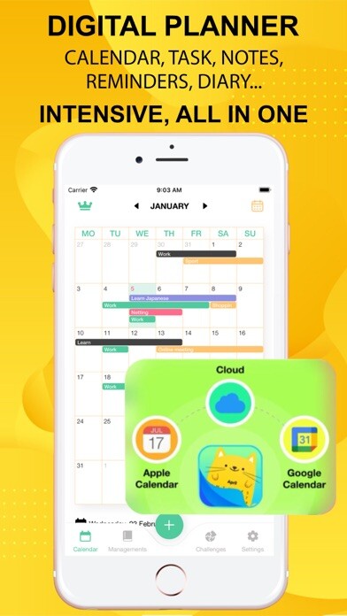 Emulate iPhone app Cute Calendar - Pro using MyAndroid Emulate iPhone app Cute Calendar - Pro using MyAndroid