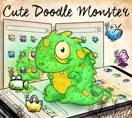 Emulate Android APK Cute Cartoon Doodle Monster