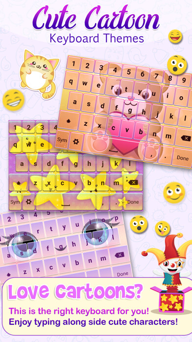 Emulate iPhone app Cute Cartoon Keyboard Themes using MyAndroid