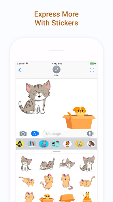 Emulate iPhone app Cute Cat Chat Funny Stickers using MyAndroid Emulate iPhone app Cute Cat Chat Funny Stickers using MyAndroid