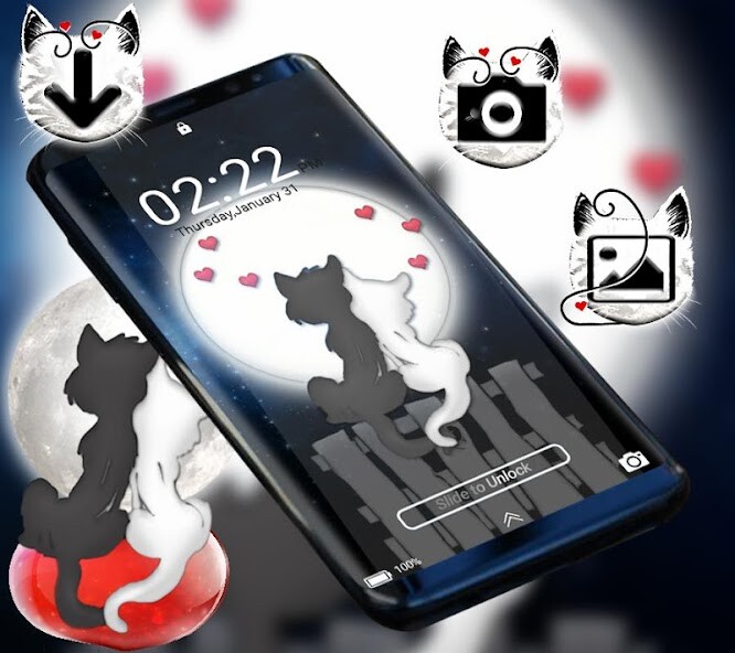 Run android online APK Cute Cat Love Launcher Theme from MyAndroid or emulate Cute Cat Love Launcher Theme using MyAndroid