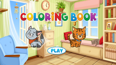 Emulate iPhone app Cute Cats Coloring Book - Painting Game for Kids using MyAndroid